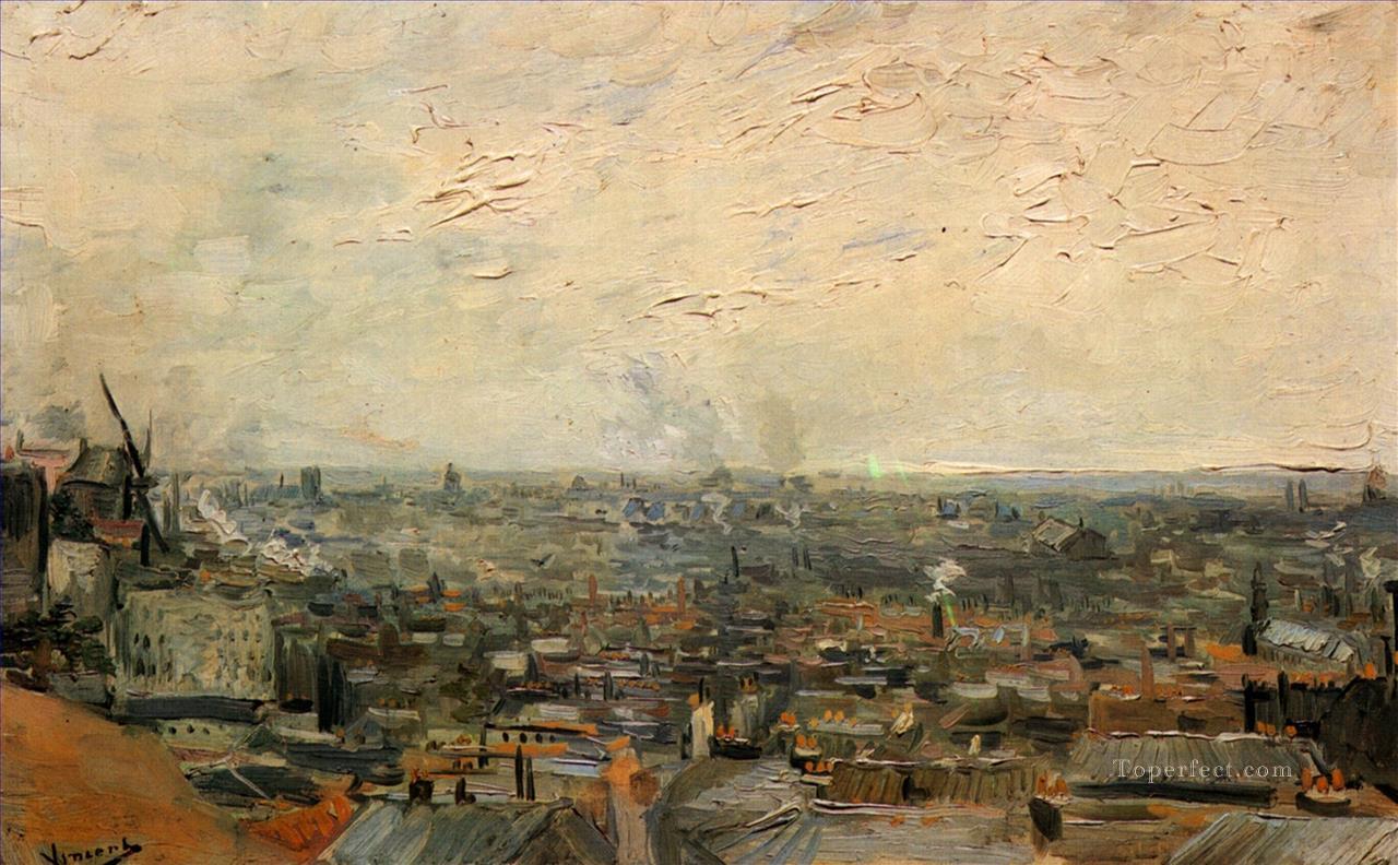 Vista de París desde Montmartre Vincent van Gogh Pintura al óleo